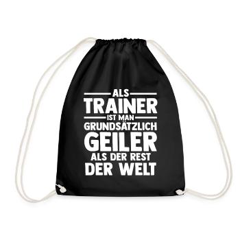Sportmannschaft Trainer - Turnbeutel - Schwarz - Vorne