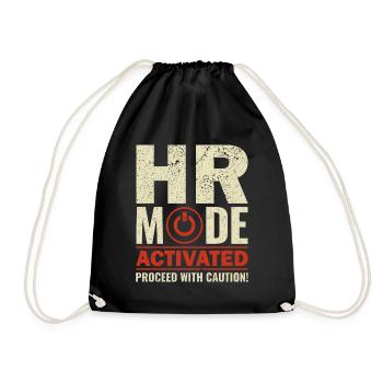 HR Mode Activated - HR Management Human Resources - Turnbeutel - Schwarz - Vorne