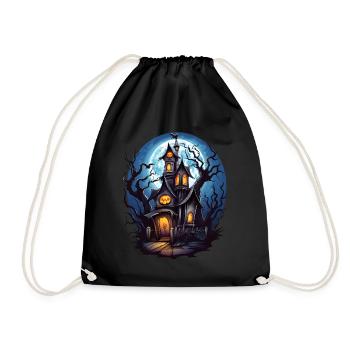 Halloween haunted house - Drawstring Bag - black - Front