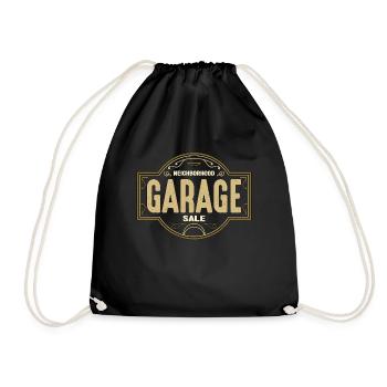 Garage Sales Neighborhood Garage Sale Flea Market - Turnbeutel - Schwarz - Vorne