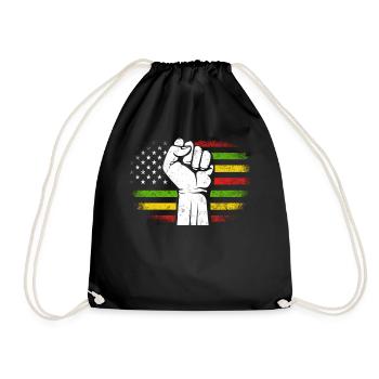 Chemise Black Lives Matter, Mois de l’histoire des Noirs - Sac de sport léger - noir - Devant