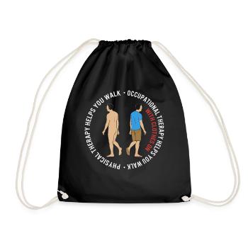 Occupational Therapy Shirt, Physical Therapy - Drawstring Bag - black - Front