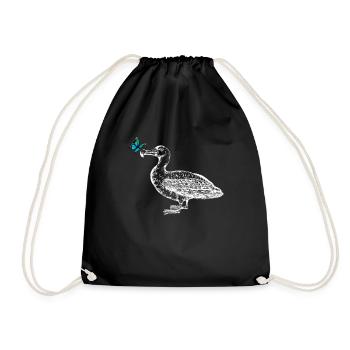 Mouette au papillon - Sac de sport léger - noir - Devant