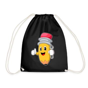 Pencil Mechanic Wrench Workshop - Drawstring Bag - black - Front