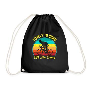 Vélo soleil et cyclistes & « Burn Off The Crazy » - Sac de sport léger - noir - Devant