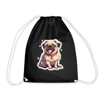 Carlin Carlin Chien Pug Cadeaux Carlin Amoureux du Carlin - Sac de sport léger - noir - Devant