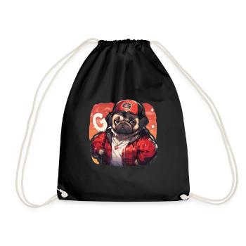 Carlin Carlin Chien Pug Cadeaux Carlin Amoureux du Carlin - Sac de sport léger - noir - Devant