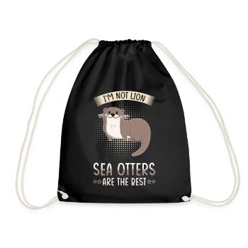 La loutre de mer dit un cadeau de loutre drôle - Sac de sport léger - noir - Devant