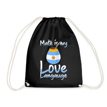 Drapeau de l’Argentine Thé yerba maté argentin - Sac de sport léger - noir - Devant