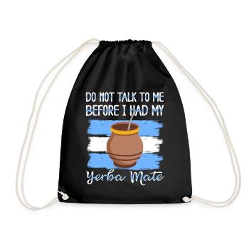 Drapeau de l’Argentine Thé yerba maté argentin - Sac de sport léger - noir - Devant