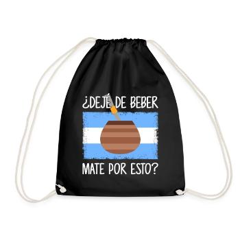 Drapeau de l’Argentine Thé yerba maté argentin - Sac de sport léger - noir - Devant