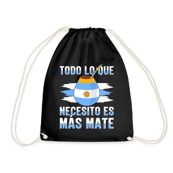 Drapeau de l’Argentine Thé yerba maté argentin - Sac de sport léger - noir - Devant