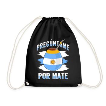 Drapeau de l’Argentine Thé yerba maté argentin - Sac de sport léger - noir - Devant