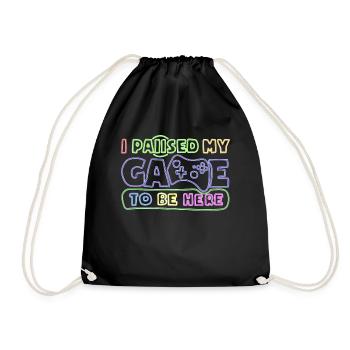 I Paused My Game To Be Here Funny Video Game - Sac de sport léger - noir - Devant