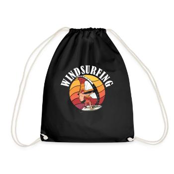 Surfers Surfers Water Sports Windsurfing Instructors - Drawstring Bag - black - Front