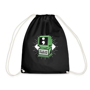 Hide And Seek Champion Software Engineer Coder - Drawstring Bag - black - Front
