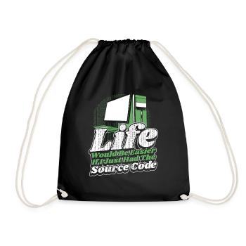 La vie serait plus facile Développeur Coder Programmeur - Sac de sport léger - noir - Devant