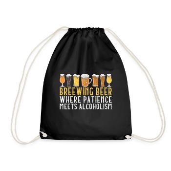 Beer Brewer Beer Brewing - Drawstring Bag - black - Front