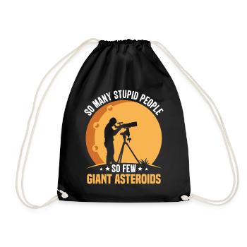 Astéroïdes Drôles d’Astronomes de l’Espace Astrophysicien - Sac de sport léger - noir - Devant