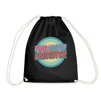 Occupational Therapy Shirt, Fine Motor Promoter - Drawstring Bag - black - Front