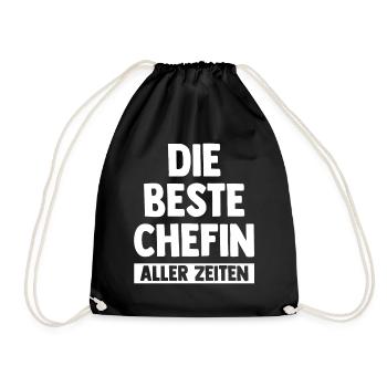 Arbeit Kollegen Büro Teamleiter Führungskraft Chef - Turnbeutel - Schwarz - Vorne