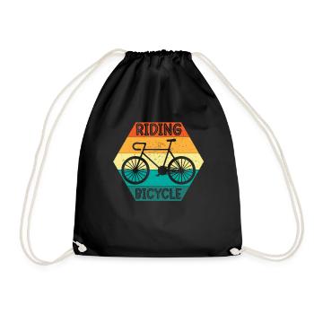 Design de vélo rétro sportif pour cyclistes motards - Sac de sport léger - noir - Devant