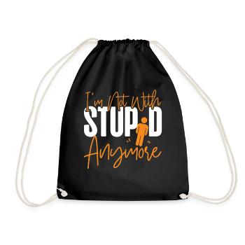 Happy Divorce Party I'm Not With - Drawstring Bag - black - Front