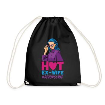 Happy Divorce Party Hot Ex-Wife - Drawstring Bag - black - Front