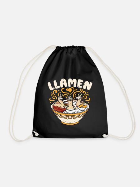 Ramen Nudeln - Turnbeutel - Schwarz