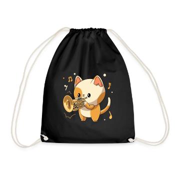 Mellophonist Musical Instrument Mellophone Player - Drawstring Bag - black - Front