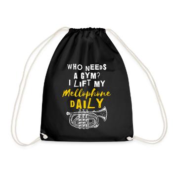Mellophonist, Musical Instrument Orchestra, - Drawstring Bag - black - Front