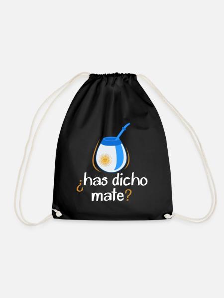 Argentinien-Flagge Argentinischer Yerba Mate Tee - Turnbeutel - Schwarz