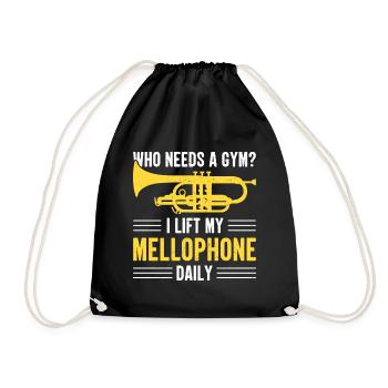 Mellophonist, Musical Instrument Orchestra, - Drawstring Bag - black - Front