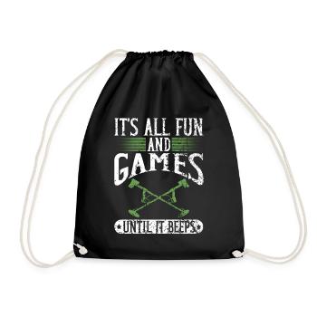 Tout le plaisir et les jeux jusqu’à ce qu’il émette un bip Détecteur de métaux - Sac de sport léger - noir - Devant