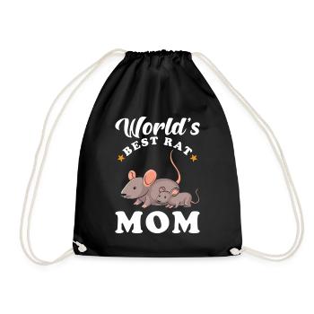 The best rat mother in the world - Drawstring Bag - black - Front