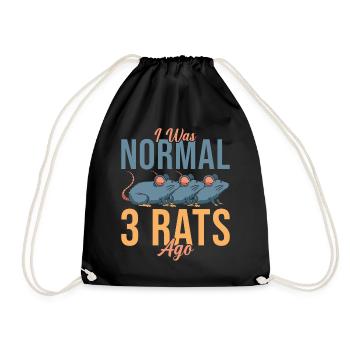 Rat Lover Gift - Drawstring Bag - black - Front