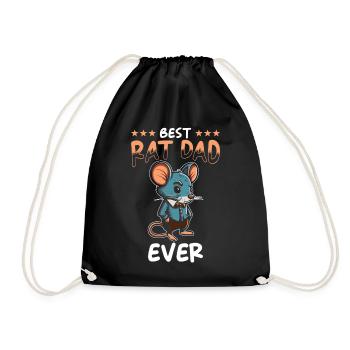 Rat Father Best Rat Father of All Time - Drawstring Bag - black - Front