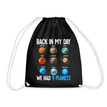 À mon époque, nous avions neuf planètes dans un espace amusant - Sac de sport léger - noir - Devant