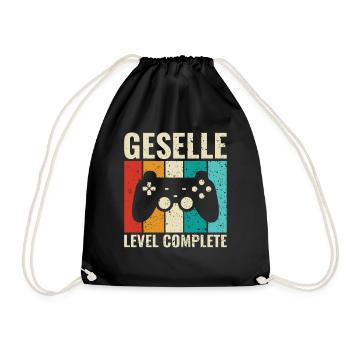 Geselle Level Complete - Abschluss Prüfung - Turnbeutel - Schwarz - Vorne