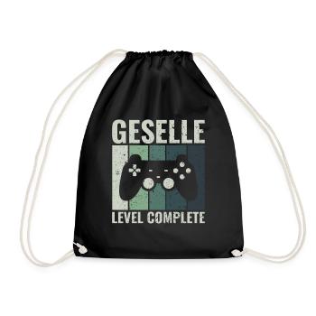 Geselle Level Complete - Abschluss Prüfung - Turnbeutel - Schwarz - Vorne