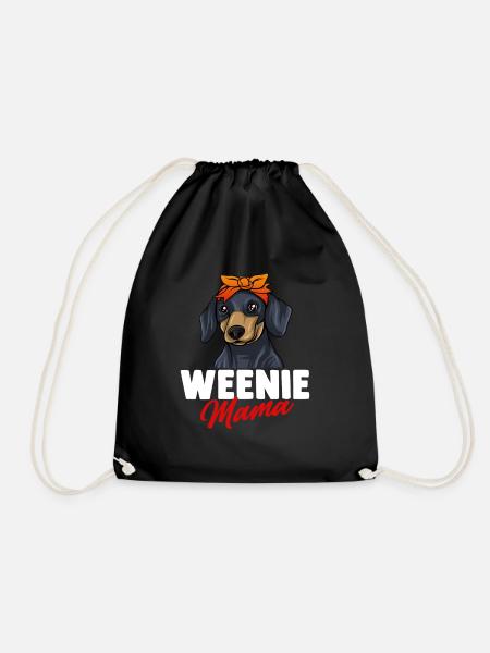 Dachshund Geschenk Dixie Wiener Doxie Dackel - Turnbeutel - Schwarz