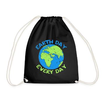 Anniversaire de la planète Jour de la Terre Jour de la Terre Tous les jours - Sac de sport léger - noir - Devant