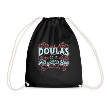 Les doulas le font toute la nuit Sage-femme Aide à la naissance - Sac de sport léger - noir - Devant