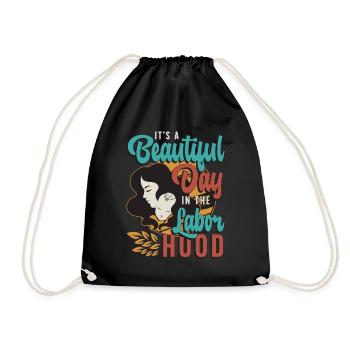 Doula It's A Beautiful Day In The Birth Companion - Turnbeutel - Schwarz - Vorne