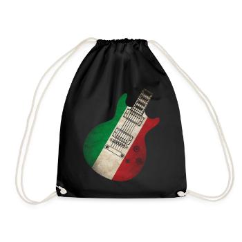 Italie Flag Guitare - Sac de sport léger - noir - Devant