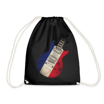 France Flag Guitare - Sac de sport léger - noir - Devant