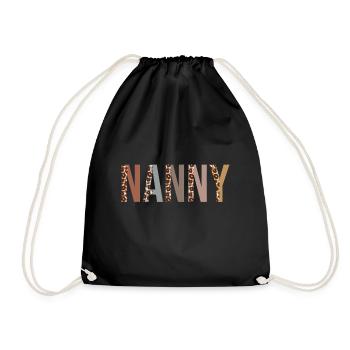 Nanny Leopard Print Mom Cute Mothers Day - Sac de sport léger - noir - Devant