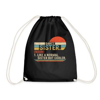 Chemise de sœur, danse Définition du nom de sœur - Sac de sport léger - noir - Devant