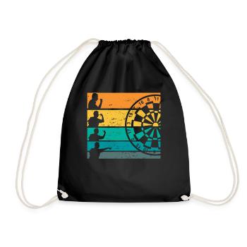 Darts Vintage Dart Retro Vintage Dart - Drawstring Bag - black - Front