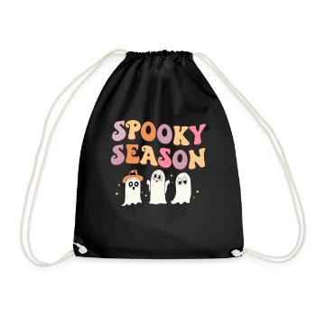 Spooky Season: Sweet ghosts for Halloween fans - Drawstring Bag - black - Front